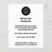 Zakelijke Logo | Minimale, eenvoudige witte schoon Flyer (Achterkant)