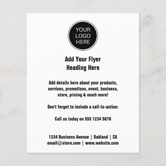 Zakelijke Logo | Minimale, eenvoudige witte schoon Flyer (Achterkant)