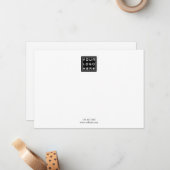 Zakelijke Logo | Minimale professionele witte opme Notitiekaartje (Voorkant / Achterkant in situ)