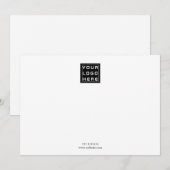 Zakelijke Logo | Minimale professionele witte opme Notitiekaartje (Voorkant / Achterkant)