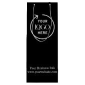 Zakelijke Logo | Minimale wijnbouw voor bedrijven Wijn Cadeautas (Achterkant)