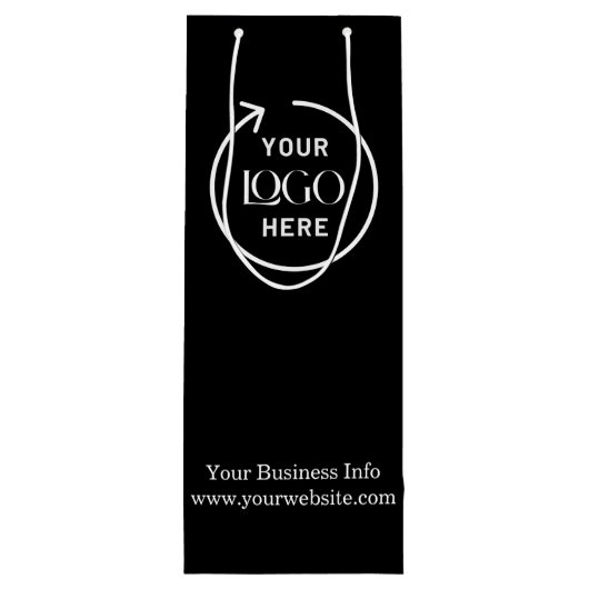 Zakelijke Logo | Minimale wijnbouw voor bedrijven Wijn Cadeautas (Achterkant)