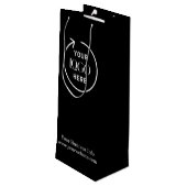 Zakelijke Logo | Minimale wijnbouw voor bedrijven Wijn Cadeautas (Achterkant Gekanteld)