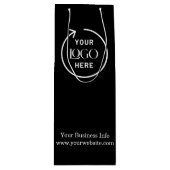 Zakelijke Logo | Minimale wijnbouw voor bedrijven Wijn Cadeautas (Voorkant)