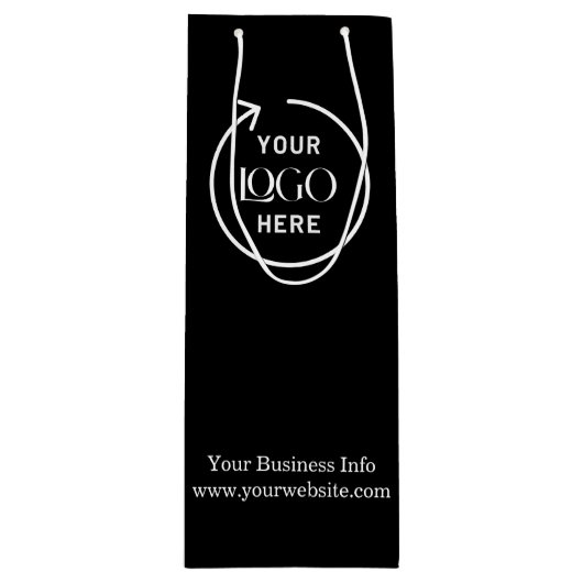 Zakelijke Logo | Minimale wijnbouw voor bedrijven Wijn Cadeautas (Voorkant)