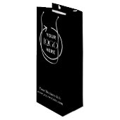 Zakelijke Logo | Minimale wijnbouw voor bedrijven Wijn Cadeautas (Voorkant Gekanteld)