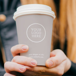 Zakelijke Logo Minimale zakelijke klanten Papieren Bekers