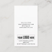 Zakelijke Logo Minimalist Sleek Bedankt Promotie Kortingskaartje (Achterkant)