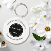 Zakelijke Logo MinimalistEenvoudige witte professi Sleutelhanger