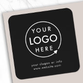 Zakelijke Logo | Minimalistisch bedrijfsbedrijf Vierkante Sticker