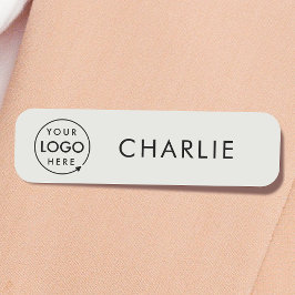 Zakelijke Logo | Minimalistisch grijs personeel Naamplaatje