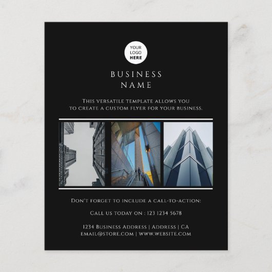 Zakelijke Logo minimalistisch promotiemateriaal -  Flyer (Voorkant)