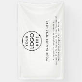 Zakelijke Logo | Minimalistisch zuiver wit 5' Spandoek (Verticaal)