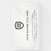 Zakelijke Logo | Minimalistisch zuiver wit 5' Spandoek (Verticaal)