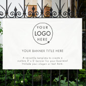 Zakelijke Logo | Minimalistisch zuiver wit 5' Spandoek