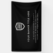 Zakelijke Logo | Minimalistisch zuiver zwart 5 inc Spandoek (Verticaal)