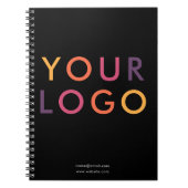 Zakelijke Logo Minimalistisch zwart Notitieboek (Voorkant)