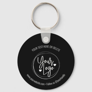 Zakelijke Logo minimalistisch zwart-wit Sleutelhanger
