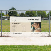 Zakelijke Logo Minimalistische Beige Banner (Insitu)