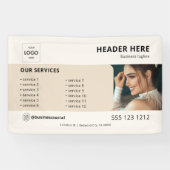 Zakelijke Logo Minimalistische Beige Banner (Horizontaal)