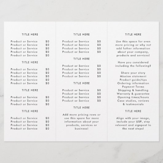 Zakelijke Logo Minimalistische eenvoudige drievoud (Achterkant)