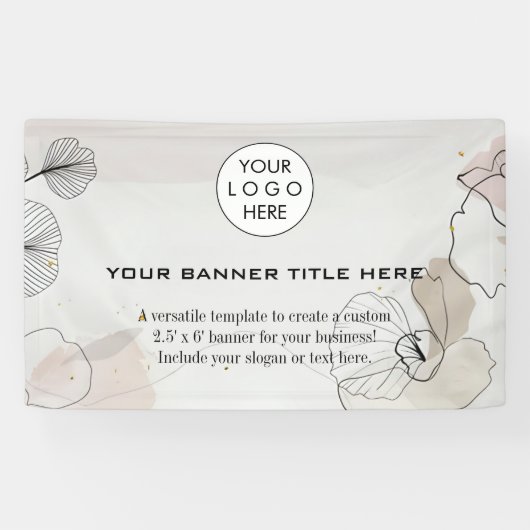 Zakelijke Logo Minimalistische moderne professione Spandoek (Horizontaal)