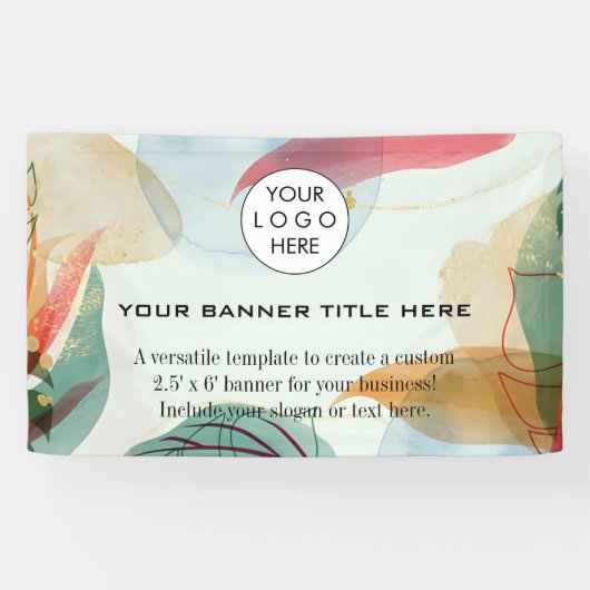 Zakelijke Logo Minimalistische moderne professione Spandoek (Horizontaal)