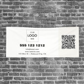 Zakelijke Logo Minimalistische moderne QR-code Spandoek