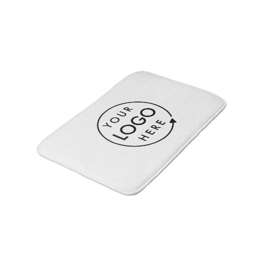 Zakelijke Logo Minimalistische Professional Wit Badmat (Gekanteld)
