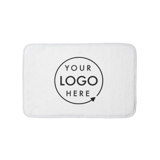Zakelijke Logo Minimalistische Professional Wit Badmat (Voorkant)
