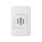 Zakelijke Logo | Minimalistische professionele wit Badmat (Voorkant Verticaal)