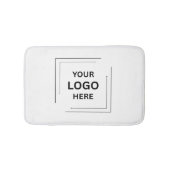 Zakelijke Logo | Minimalistische professionele wit Badmat (Voorkant)
