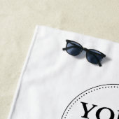 Zakelijke Logo minimalistische promotieswag Strandlaken (In situ)