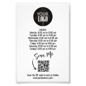 Zakelijke Logo minimalistische QR-code teken Foto Afdruk (Voorkant)