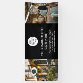 Zakelijke Logo Minimalistische zwarte professionel Spandoek (Verticaal)