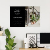 Zakelijke Logo | Modern Black Advertisation Photo Poster (Thuiskantoor)