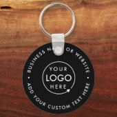 Zakelijke Logo | Modern Black Stylish Professional Sleutelhanger (Voorkant)