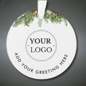 Zakelijke Logo Modern Branded Kerstgroen Ornament