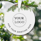 Zakelijke Logo Modern Branded Kerstgroen Ornament