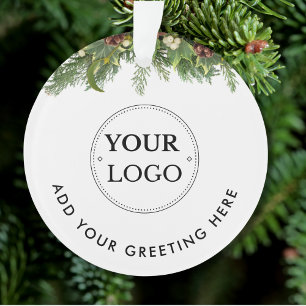 Zakelijke Logo Modern Branded Kerstgroen Ornament