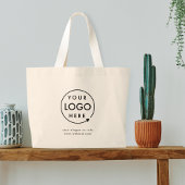 Zakelijke Logo | Modern Company Promotion Grote Tote Bag