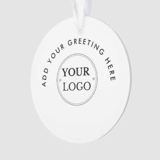Zakelijke Logo Modern Corporate Christmas Ornament (voorkant)