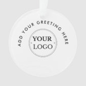 Zakelijke Logo Modern Corporate Christmas Ornament (voorkant)