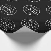 Zakelijke Logo | Modern Corporate Company Black Cadeaupapier (Hoek)