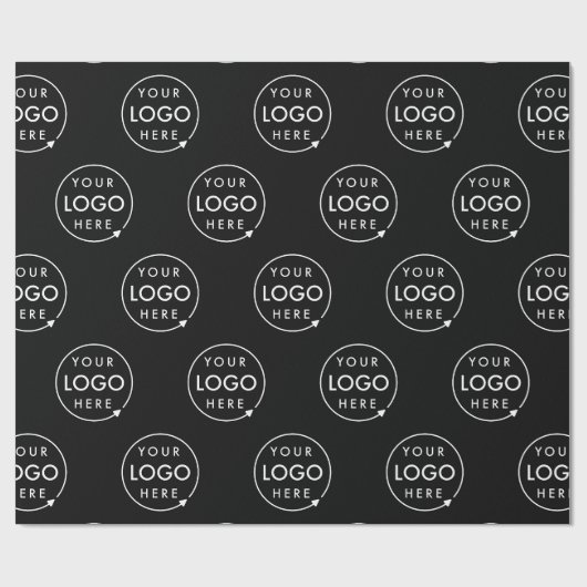 Zakelijke Logo | Modern Corporate Company Black Cadeaupapier (Vlak)