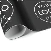 Zakelijke Logo | Modern Corporate Company Black Cadeaupapier (Rol Hoek)