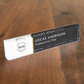 Zakelijke Logo | Modern Employee Manager Title Des Naambordje (Zijkant)