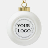 Zakelijke Logo Modern Keramische Bal Ornament (Voorkant)