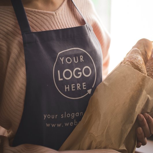 Zakelijke Logo | Modern minimalistisch marineblauw Schort