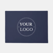 Zakelijke Logo Modern Navy Blue Promotie Deurmat (Voorkant)